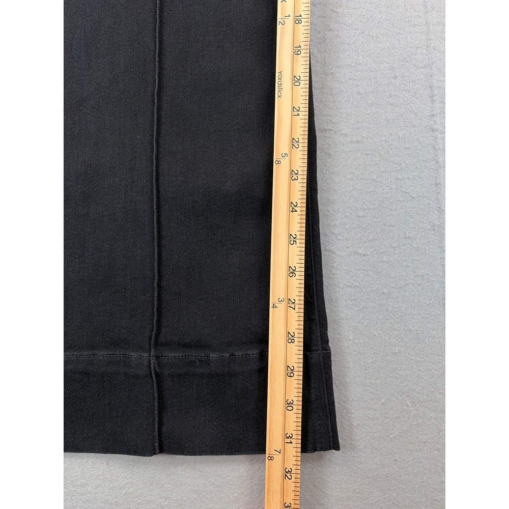 J.Crew Womens Wide Leg Trouser Jeans Black High Rise Seam Detail Size 27 - Picture 5 of 8